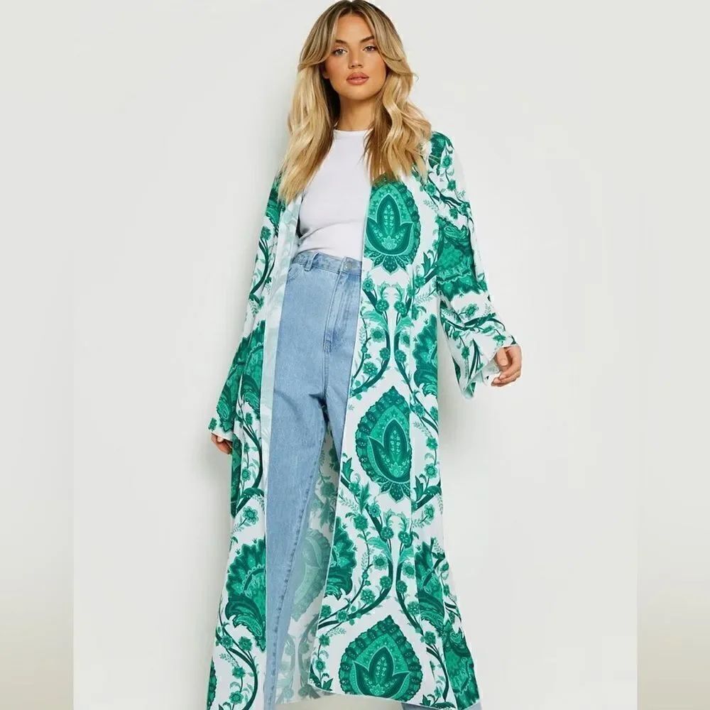 BOOHOO Maxi Kimono s/m NWT